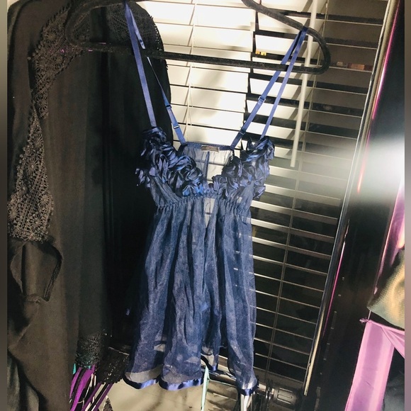 Victorias Secret Vinntage Satin Short Babydoll Lingerie - Picture 2 of 3